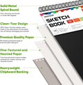 9 x 12 Sketch Book – 100 Sheets Top Spiral Bound Drawing Pad | DISH HOME