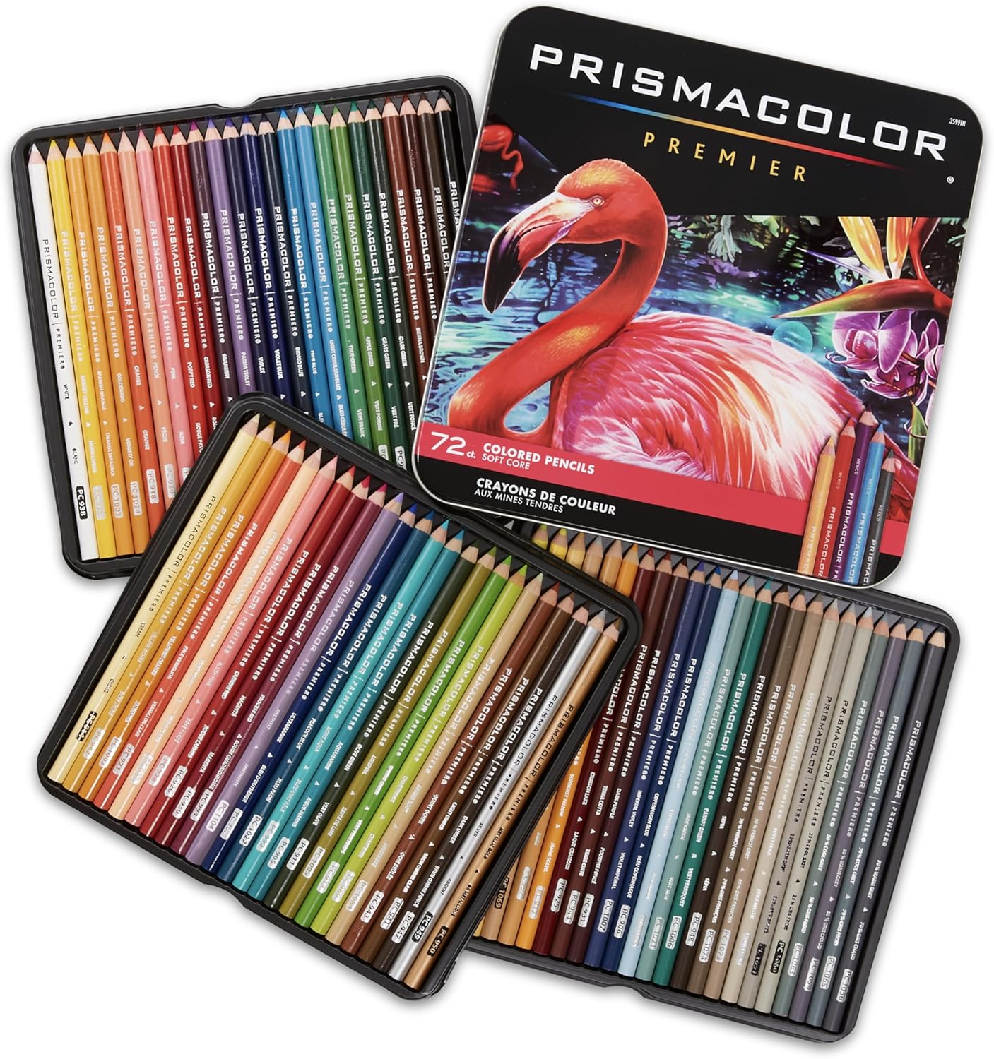 Prismacolor Premier Colored Pencils, Soft Core, 72 Count Assorted Colors – Professional Artist Coloring & Drawing Set